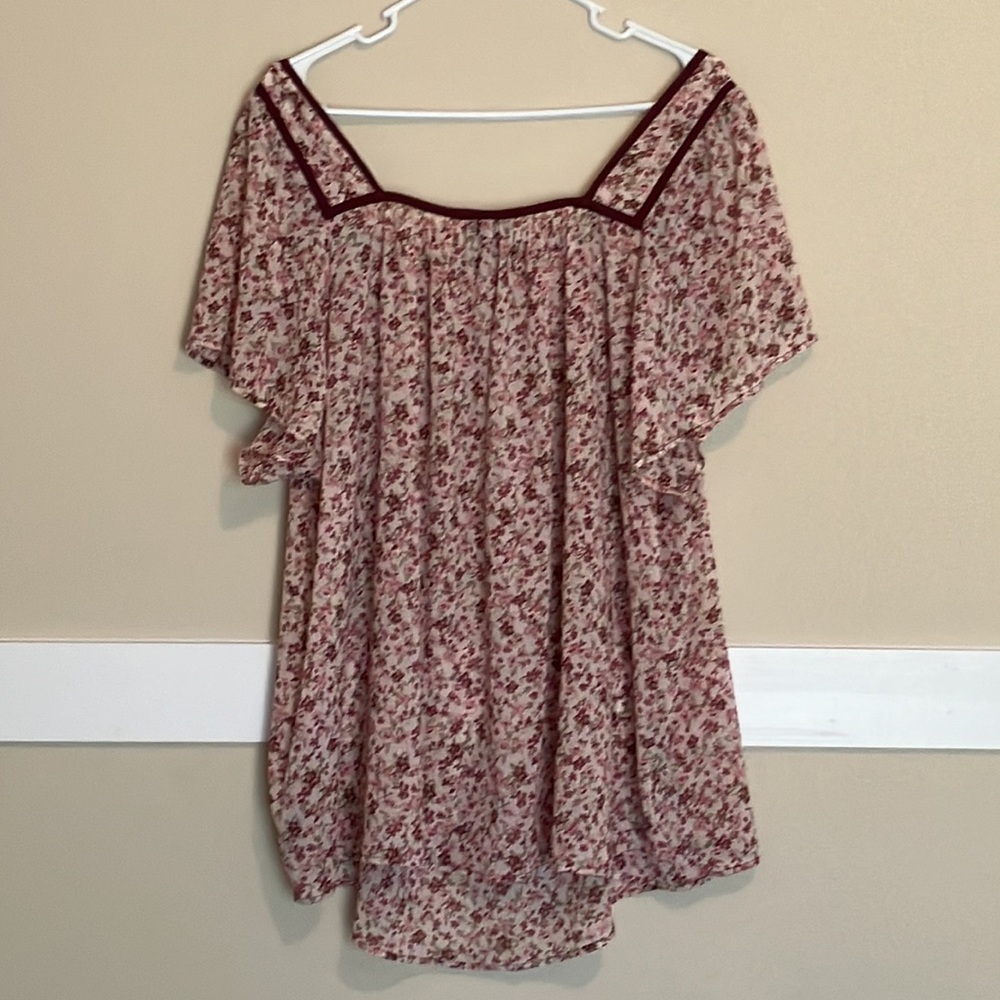 Torrid Sheer Peasant Blouse - Picture 2 of 7